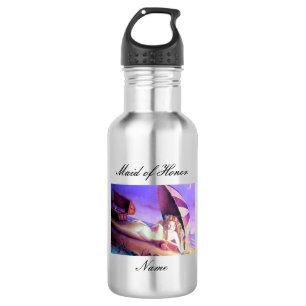 Personalized maid of honor mermaid 532 ml water bottle