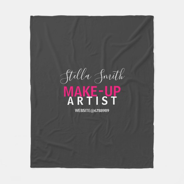 Personalized Makeup Artist Standard Fleece Blanket (Front)