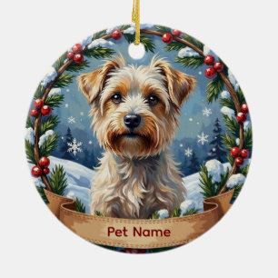 Personalized Maltese Christmas Ceramic Tree Decoration
