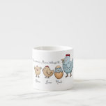 Personalized Mama Chicken Chicks – Custom Names  Espresso Cup<br><div class="desc">Celebrate your flock with this adorable personalized chicken family mug! Featuring a charming hand-drawn hen and chicks design, this mug can be customized with names to represent each member of your family. Whether it’s for a cozy morning coffee or a thoughtful gift, this unique farm-inspired mug adds warmth and personality...</div>