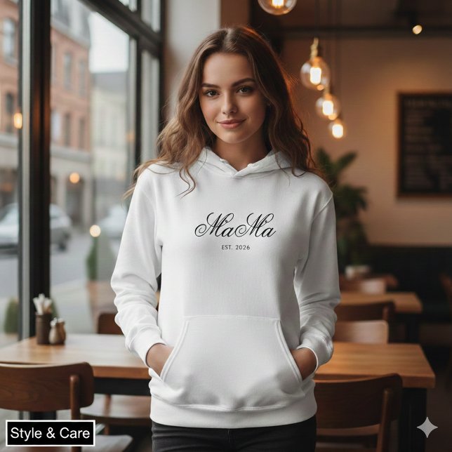 Personalized Mama Est Stylish Comfort Wear Hoodie (Personalized Mama Est Stylish Comfort Wear Hoodie)