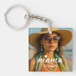 Personalized Mama Est Year Custom Gift For Mommy Key Ring