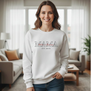Personalized Mama Hoodie with Name and Year