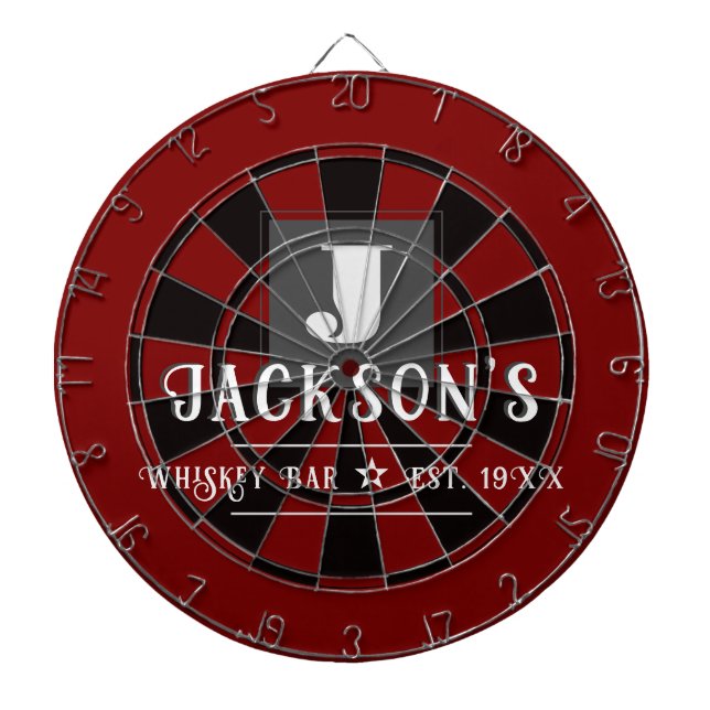 Personalized Man Cave Custom Bar Name Dartboard (Front)