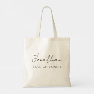 Personalized Man of Honor Tote Bag