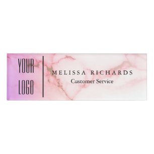 Personalized Marble Small Name Badge