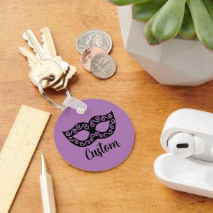 Personalized masquerade mask keychain