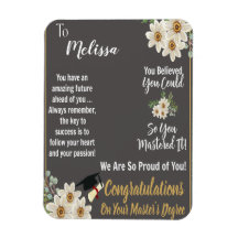 Personalized Master's Degree Graduation 