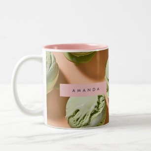 Personalized Matcha Ice Cream Scoop Two-Tone Coffee Mug