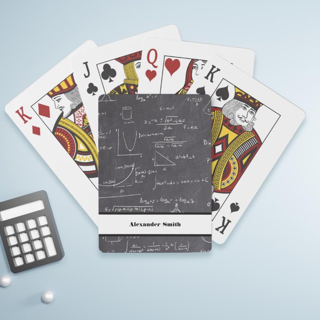 Personalized mathematic equations and graphics playing cards (Personalized mathematic equations and graphics playing cards)