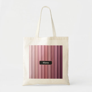 Personalized Mauve Pink Berry Gradient Budget Tote