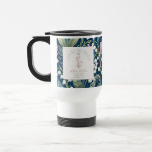 Personalized May Birth Flower Travel Mug