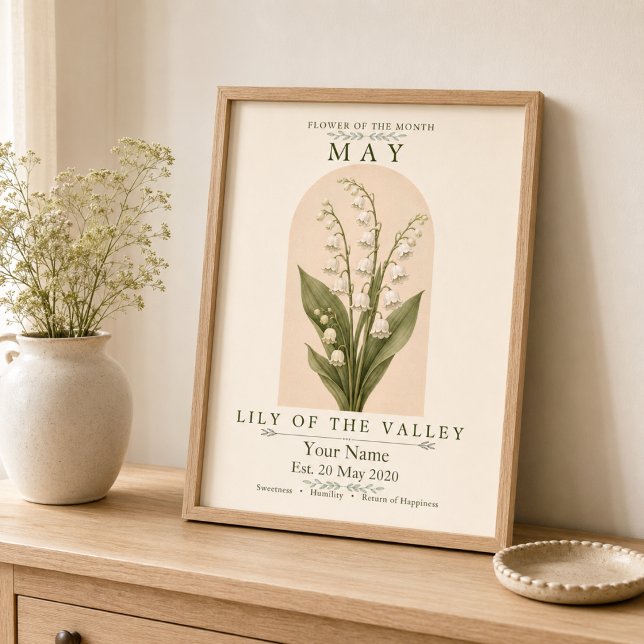 Personalized May Lily of the Valley Poster (Creator Uploaded)