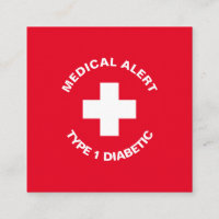 Personalized Medical Alert Diabetic Red