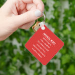 Personalized Medical Alert Medical Information ID Key Ring<br><div class="desc">Personalized Medical Alert Medical Information ID Keychain is 100% customizable, you can change the primary medical condition e.g., Type 1 Diabetes, Epilepsy, Rare Genetic Disorders, Heart Condition in the first text line, ICE contact number and name and add more detailed information about your medical condition. Thus you will provide first...</div>