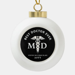 Personalized Medical Doctor Professional Christmas Ceramic Ball Christmas Ornament