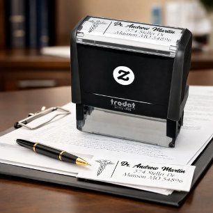 Personalized Medical Symbol Address  Self-inking Stamp
