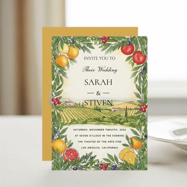 Personalized Mediterranean Wedding Invitation (Creator Uploaded)
