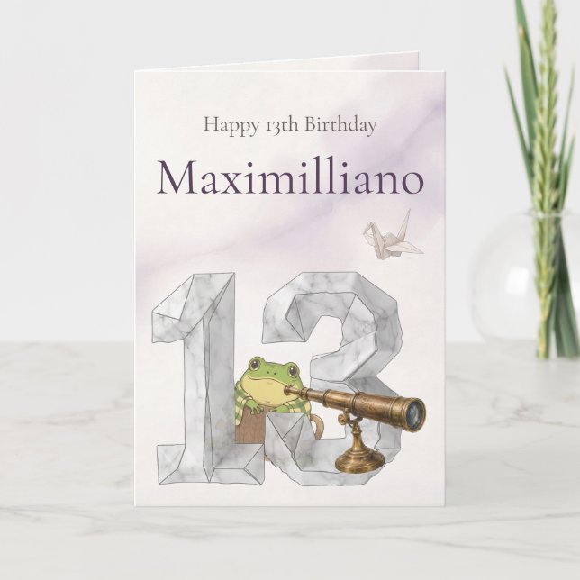Personalized Meet Zochi 13th Birthday  Card (Front)