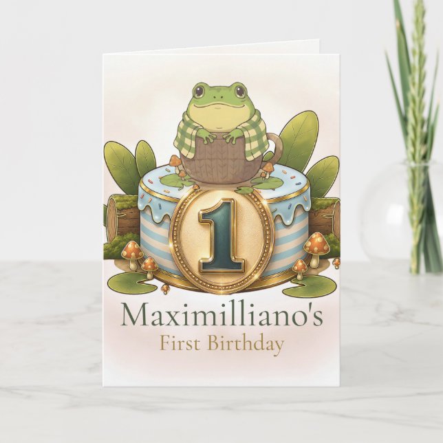 Personalized Meet Zochi 1st Birthday  Card (Front)