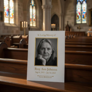 Personalized Memorial Funeral Photo Prayer Card