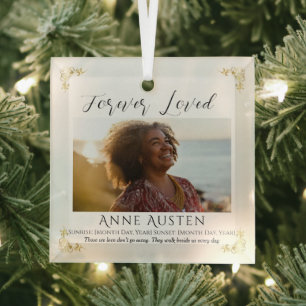 Personalized Memorial Glass Ornament Keepsake