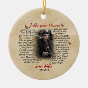 Personalized Memorial Photo Ornament Letter From