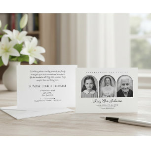 Personalized memorial photos invitation