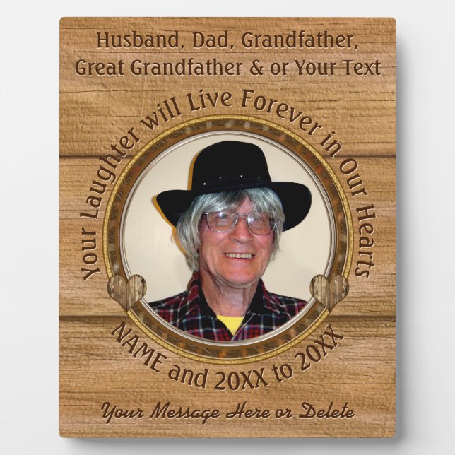 Personalized Memorial Plaques with Pictures (Front)