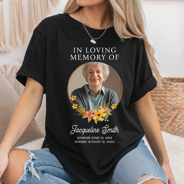 Personalized Memorial Remembrance Gift Funeral RIP T-Shirt (Creator Uploaded)