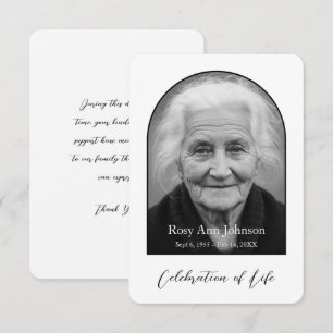 Personalized Memorial Thank You Card