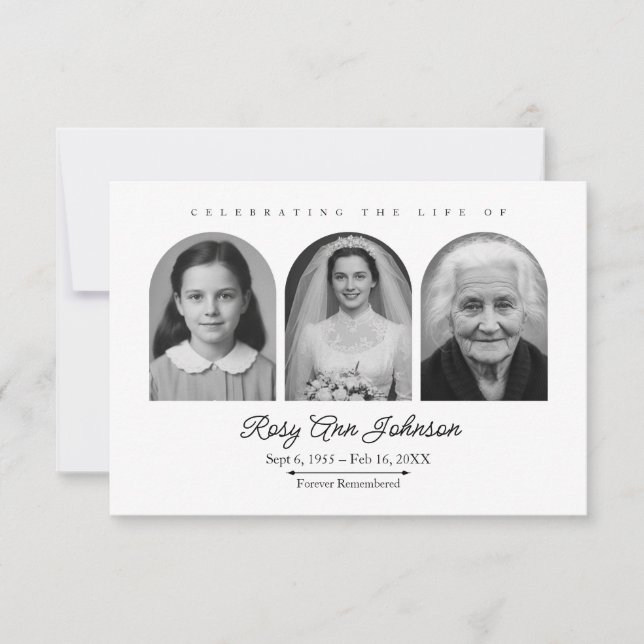 Personalized Memorial Thank You Card (Front)