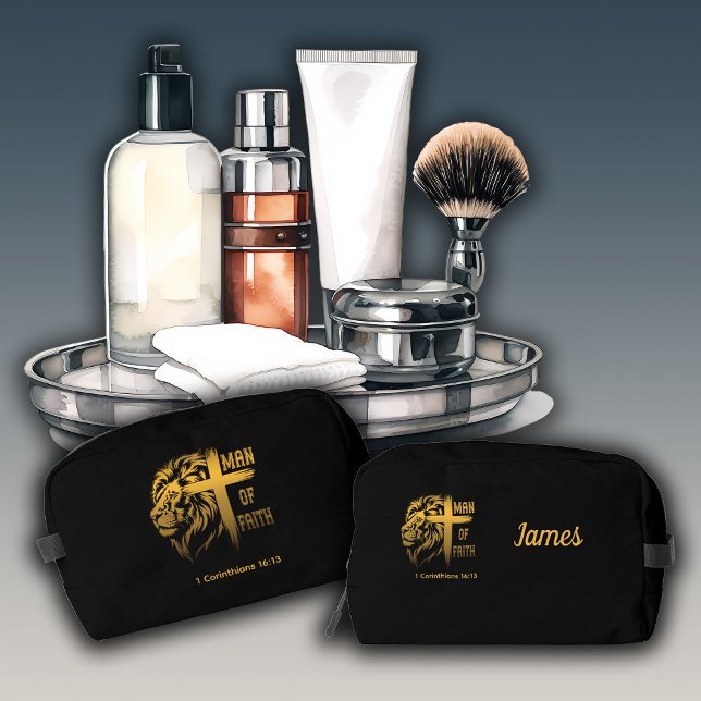 Personalized Men’s Faith-Based 1 Corinthians 16:13 Dopp Kit (Creator Uploaded)