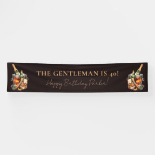 Personalized Men's Birthday  Whisky and Cigar Banner