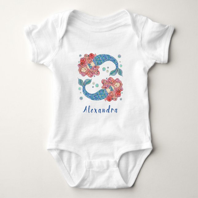 Personalized Mermaid Bodysuit (Front)