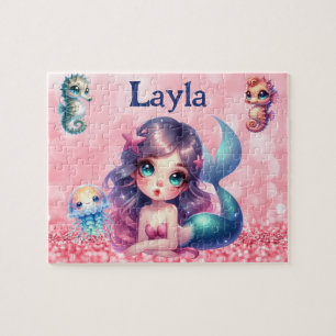 Personalized Mermaid Child Name Puzzle