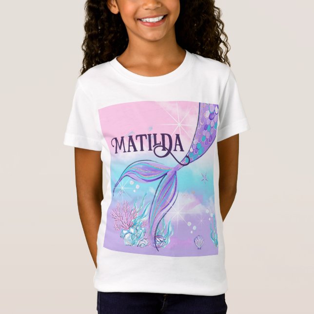 Personalized Mermaids Tail T-Shirt (Front)