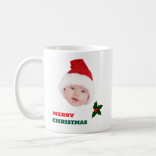Personalized Merry Christmas Custom Baby Face Coffee Mug