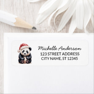 Personalized Merry Christmas Cute Panda Bear      
