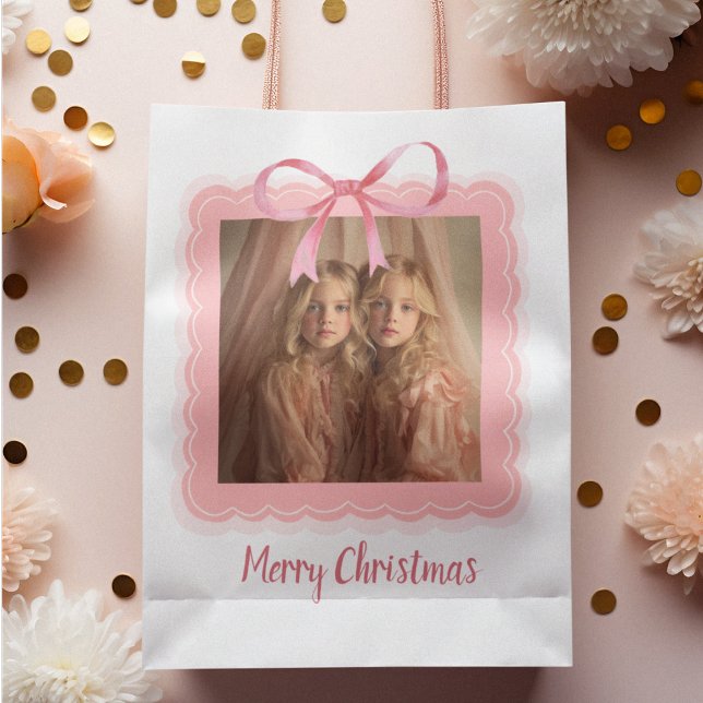 Personalized Merry Christmas Family Photo Gift Bag (Creator Uploaded)