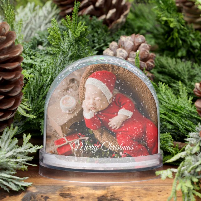 Personalized Merry Christmas & Happy New Year Snowglobe (Winter)