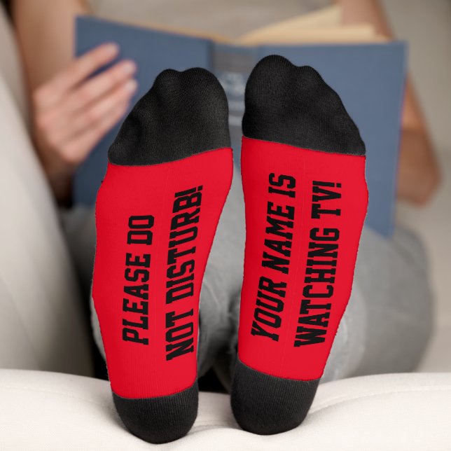 PERSONALIZED Message Socks Red (Bottom)