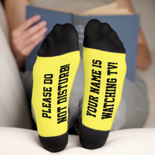 PERSONALIZED Message Socks Yellow