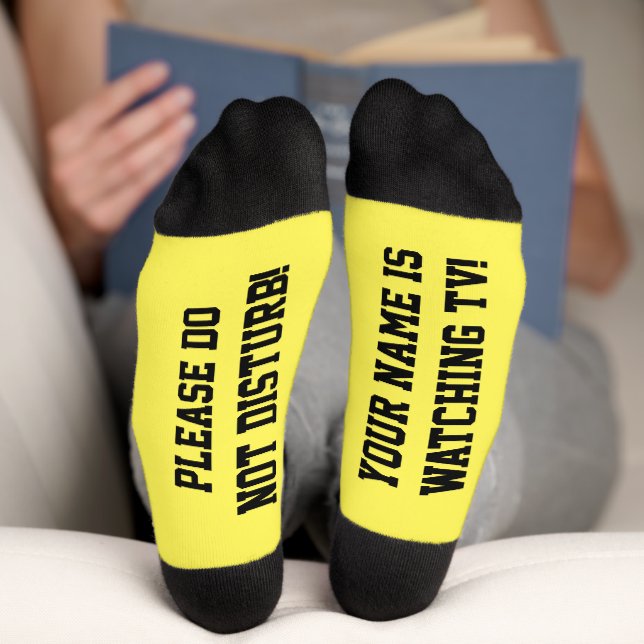 PERSONALIZED Message Socks Yellow (Bottom)