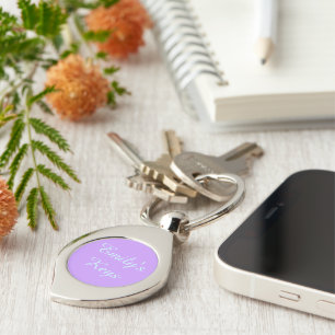 PERSONALIZED METAL SWIRL SHAPE STYLE KEYCHAIN