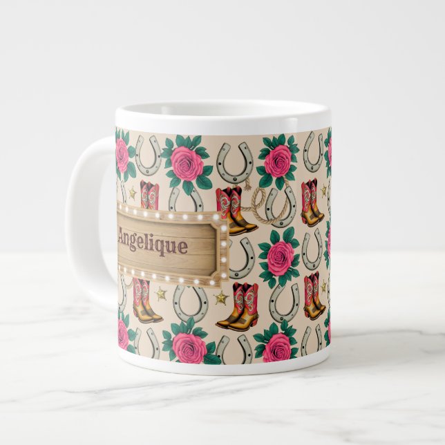 Personalized Midwest Princess designer Large Coffee Mug (Front Left)