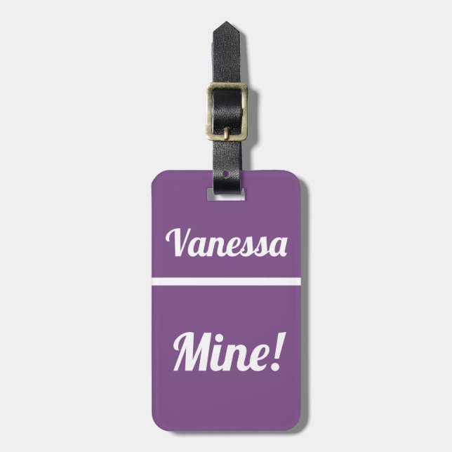 Personalized Mine | Funny Luggage Tag (Front Vertical)