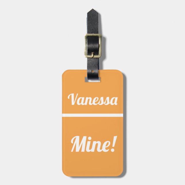 Personalized Mine | Funny Luggage Tag (Front Vertical)