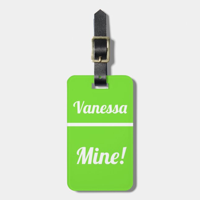 Personalized Mine | Funny Luggage Tag (Front Vertical)