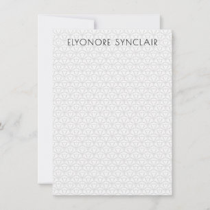 Personalized Minimal Elegant Geometric Art Deco Card